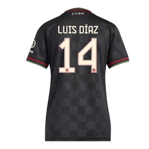 Stroje piłkarskie Bayern Munich Luis Diaz #14 Koszulka Trzeciej dla damskie 2025-26 Krótki Rękaw